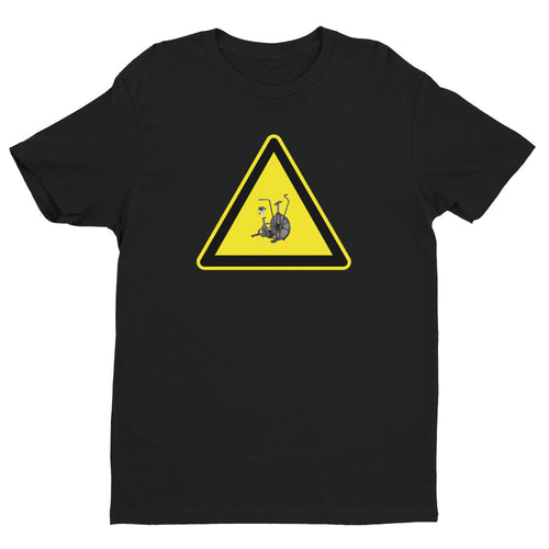 Bike Caution Short Sleeve Fitted T-shirt